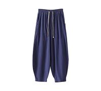 Pantalones ligeros de verano para hombre, pantalones de lino para hombre, jogging, gótico, punk, bombacho, pantalones vikingos, informales, de algodón, holgados, pantalones piratas, pantalones harén