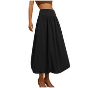 Pantalones ligeros de verano para mujer, falda larga, pantalones de verano anchos, pantalones de palazzo ligeros y aireados, pantalones cruzados de cintura alta, culotte elegantes, pantalones de