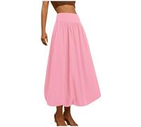 Pantalones ligeros de verano para mujer, falda larga, pantalones de verano anchos, pantalones de palazzo ligeros y aireados, pantalones cruzados de cintura alta, culotte elegantes, pantalones de
