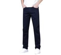 Pantalones ligeros para hombre para vacaciones, pantalones inteligentes para hombre, ajuste regular, pantalones chinos, pantalones de ajuste recto, pantalones para caminar, color sólido, uso diario