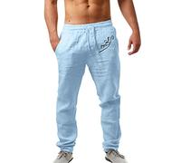 Pantalones Lino Hombre Caqui Pantalones Lino Hombre Negros Cortos De Para Largos De Fluidos Para Largos Ligeros Mediase Holgados Informales Ocio Vacaciones En La Playa Vida Diaria Color Beige