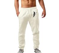 Pantalones Lino Hombre Caqui Pantalones Lino Hombre Negros Cortos De Para Largos De Fluidos Para Largos Ligeros Mediase Holgados Informales Ocio Vacaciones En La Playa Vida Diaria Color Beige