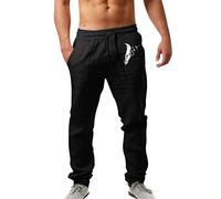 Pantalones Lino Hombre Caqui Pantalones Lino Hombre Negros Cortos De Para Largos De Fluidos Para Largos Ligeros Mediase Holgados Informales Ocio Vacaciones En La Playa Vida Diaria Color Beige