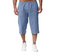 Pantalones Lino Hombre Informal Pantalones Casual De Lino Y Algodón para Hombre Largos Informales Largos De Verano Ligeros para Verano Hombres Y Ligeros Ocio Informales Corte Holgado Medievales Beige