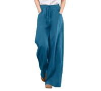 Pantalones Lino Mujer Pantalones Mujer Pantalon De Verano Bermudas Cargo Deporte Blancos para Blanco Estampados Pantalón Vestir Ancho Piratas Azul Marino Casual Chandal Cintura Elastica 5XL Conjunto