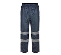 Pantalones Lluvia Reflectante de Alta Visibilidad, Impermeable, para el Trabajo, Pantalones de Alta Visibilidad (Armada, S, s)