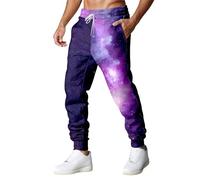 Pantalones Montaña Hombre Deporte, Pantalones de Dormir Casuales para San Valentín: un Ajuste Relajado y cómodo: una Idea de Ropa única para él. (Black, XXL)