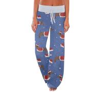 Pantalones Mujer Comodos Anchos Cintura Alta con Cordón Elástico Holgados para Descanso Diario Y Hogar con Tejidos Suaves Que No Irritan La Piel