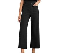 Pantalones Mujer de Vestir Ofertas Casual Cintura Alta Piernas Rectas Trabajo Pantalon Suelto Ligero Cómodo de Traje Oficina con Bolsillos Frescos Anchos Palazzo Pantalones Baggy Pantalón Largo