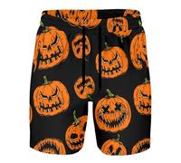 Pantalones Mujer Deportivo, Shorts Mujer Running, Halloween para con Estampado Calabaza Cintura con CordóN Ajustable CóModos Casuales Verano para Traje Fiesta Shorts