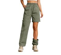 Pantalones Mujer Elasticos, Shorts Mujer Cortos, Senderismo Convertibles Resistentes Al Viento Y con Perneras Desmontables para Viajes Y Acampadas PantalóN CháNdal PantalóN Lino Bermudas Verano