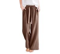 Pantalones Mujer Pantalon Verano Mujer Pantalón Deporte De Lino Cargo Ropa Cagados Vestir Anchos Trajes para Frescos Abiertos Laterales con Bolsillos Chino XXXXL Chandal Bermudas Tallas Grandes Ancho