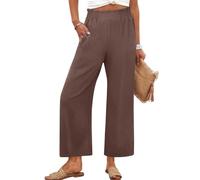 Pantalones Mujer Primavera Verano Cintura Elasticos Pantalones Casuales de Piernas Anchas Cintura Alta Color Sólido Pantalon Chandal Suave y Cómodo Pantalón de Chándal Trabajo Yoga Pants