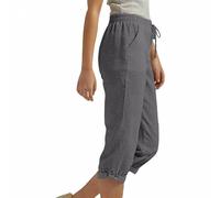 Pantalones Mujer Verano 7/8 Algodón Cómodos LargosCintura Alta Elasticos Largas Pantalónes Deporte Elástica Rectos Ligero Casuales Flojo Pantalon Comodo Suelto Anchas con Bolsillos Palazzo