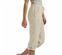Pantalones Mujer Verano 7/8 Algodón Cómodos LargosCintura Alta Elasticos Largas Pantalónes Deporte Elástica Rectos Ligero Casuales Flojo Pantalon Comodo Suelto Anchas con Bolsillos Palazzo