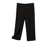 Pantalones Mujer Verano 7/8 Ligeros, Pantalón Capri Cintura Alta Elástica Talla Grande, Suave y Holgado para Dormir, Casa, Playa y Vacaciones Pantalones