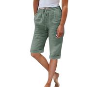 Pantalones Mujer Verano Algodón Lino - Pantalones Cortos Mujer Verano Cintura Elástica Pantalones Primavera Verano Pantalones Con Bolsillos Pant Ocio Al Aire Libre Pantalones Ligero Pantalones