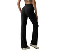 Pantalones Mujer Verano Color Liso con Bolsillo - Ropa De Mujer Pant Tiro Alto Único Cómodos, Pantalones Classic Elástico Pants Voyage Travail Negro M