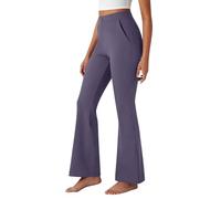 Pantalones Mujer Verano con Bolsillo Color Liso - Ropa Mujer Pants Tiro Alto Calle Moda, Pantalón Chic Transpirable Pants Travail Vacances Púrpura Oscuro S