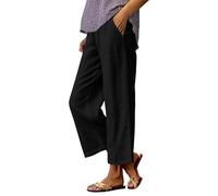 Pantalones Mujer Verano Pantalon Lino Mujer Deporte Bermudas Cargo Boho Chic Ropa Tallas Grandes Fluidos Frescos Blanco Blancos De para Pantalón Negros Pirata Elegante Anchos 3XL Traje Medieval Chino