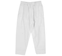 Pantalones Musulmanes para Hombres Pantalones afganos Sueltos de algodón con Banda elástica en la Cintura para la oración, Blanco(XXL-Blanco)