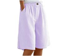 Pantalones Niña Verano, Pantalones Vaqueros Niña Running, Pantalon Cortos Casuales Niñas con Cintura EláStica A Rayas Y Bolsillos Ropa CóModa Jugar BebéS Pantalon Lino Pantalón Corto Falda Pantalón