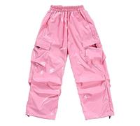 Pantalones Niñas Pantalones de baile con lentejuelas brillantes para niñas, pantalones de jazz para niños, ropa de baile hip hop, disfraz de escenario, Rosa., 15-16 años