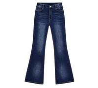 Pantalones Niñas, Vaqueros Acampanados Elásticos para, Cómodos Y Ajustados, Ropa Informal De Moda para Adolescentes, Cintura Elástica, Tela Suave, Costuras Dur, Cómodo para Toda La Temporada/G