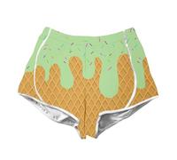 Pantalones Niño 5 Años - Cortos De Verano Pequeñas Y S con Estampado 3D Cintura Elástica Cómodos Conjuntos Casuales para Uso Diario Y Vacaciones (Light Green 5-6 Years)