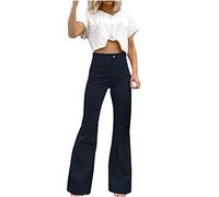 Pantalones Pana Mujer Moda Pantalón Campana Largo Slim Fit Casual Pantalones Retro Verano otoño Cintura Alta Original Pantalones Disco Clásico Pant