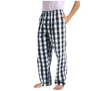 Pantalones para el vientre, para hombre, a cuadros, informales, de negocios, ropa de dormir holgada, cómoda, holgada, pantalones Beckenbauer, gris, M