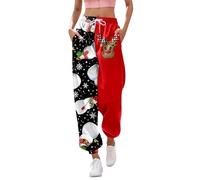 Pantalones para Fiesta Mujer 2025 Ancha Esqui Forro Fucsia Bordados Botines Militares Envolvente Estampado Talle Coreano Corta Coreana Lluvia Compresivo Cremallera Navidad Llamativos
