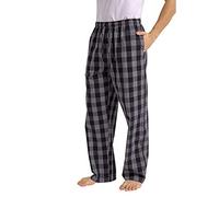Pantalones para Hombre Pantalones de Pijama Moda impresión a Cuadros Casual Chándal de Hombres Jogging Pants Yoga Trend Largo Pantalones cómodo Suelto Pantalones de casa