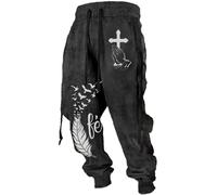 Pantalones para Montaña Hombre Rotos Slim Bombachos Grandes Tipo Boyfriend Rayado Poliester Polar Stretch Bota Tartan Ancianos Camarero Cortados Drip Rugby Comodo Granates Ajustado