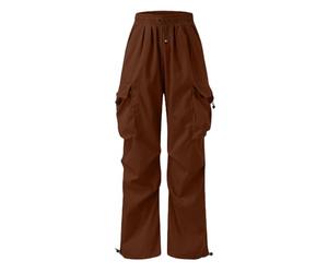 Pantalones para mujer, pantalones para niñas, pantalones cargo, cintura de tirar, ajuste fácil, bolsillos, diseño limpio, parte inferior fácil para niños, para entrenadores, camisetas, sudaderas con
