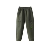 Pantalones para mujer, pantalones para niños, pantalones cargo, cintura de tirar, ajuste fácil, parte delantera limpia, diseño utilitario, parte inferior fácil para niños, para entrenadores, camisetas