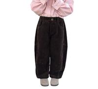 Pantalones para mujer y niños, pantalones casuales de pana, cintura de tirar, ajuste relajado, parte delantera limpia, diseño minimalista, parte inferior fácil para entrenadores, camisetas, sudaderas