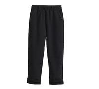 Pantalones para mujer y niños, pantalones casuales de pana, cintura elástica, ajuste fácil, parte delantera limpia, diseño liso, parte inferior fácil para niños, para entrenadores, camisetas