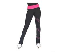 Pantalones para patinaje artístico para niños y adultos, leggings negros térmicos de forro polar para niños, medias de yoga para bailar, suaves y agradables al tacto (XS)