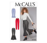 Pantalones para se oras con variaciones de volante y faja de McCall's Patterns