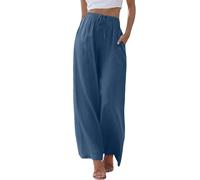 Pantalones pequeños para entrenamiento, extensibles, modernos, elegantes, tipo cargo, para mujer, estilo retro, ajustable, ajustados, pantalones de chándal de viaje, azul, L