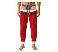 Pantalones Pijama Navideños Hombre Estampado Verde Cintura | Cómodos pantalones de pijama con diseño festivo de árboles de Navidad y cintura elástica. Perfectos para disfrutar en casa.