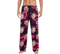 Pantalones Pijama Personalizado Hombre, Regalos Dia del Padre, Pijama Pantalones Personalizados con Foto, Pantalon de Pijamas Estampados para San Valentín, Regalo Personalizado Divertido