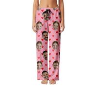 Pantalones Pijama Personalizado Hombre y Mujer, Dia del Padre Regalos, Pijama Pantalones Personalizados con Foto, Pantalon de Pijamas Estampados para San Valentín, Regalo Personalizado Divertido