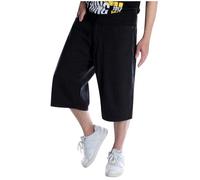 Pantalones Piratas para Hombre - Pantalon Pirata Hombre Monte - Pantalones Cortos De Mezclilla Casuales Deportivos con Bolsa De Color Sólido Sueltos De Gran Tamaño De Hip Hop para Hombres