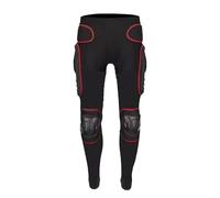 Pantalones Protectores Motocross Hombre Transpirables Resistentes A Impactos con Relleno Cadera Pierna Cóccix para Dirt Bike ATV MTB Carrera,Red-M