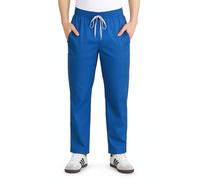 Pantalones quirúrgicos unisex para hospital, pantalones elásticos para hombres y mujeres, uniforme médico dental para enfermeras y médicos, azul real, L