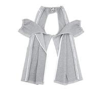 Pantalones Ropa de cuidado del paciente completamente abierta con cremallera lateral, fácil de usar y quitar, diseño de bolsillo de drenaje, evita la vergüenza, para pacientes postrados en cama,