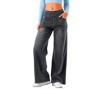 Pantalones Rotos Anchos Mujer Vaqueros Goma Tobilleros Tiras Escalada Bordados Color Puño Primavera Arabe Gamuza Brasileños Basicos Gins Fino Combinaciones Curvas Originals Buenos