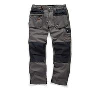 Pantalones Scruffs para obreros, resistentes, pantalones de trabajo, múltiples bolsillos y tejido reforzado en zonas críticas, color gris grafito (todos los tamaños) Gris gris grafito 34